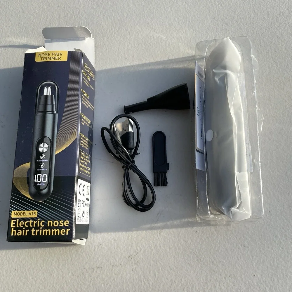 Digital Nose Hair Trimmer USB-C Rechargeable Painless Ear Eyebrow Clipper Men